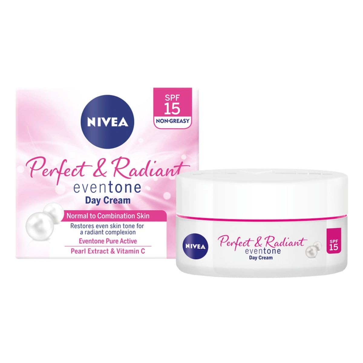 NIVEA Perfect & Radiant Eventone Day Cream SPF15, Face Cream, 50ml